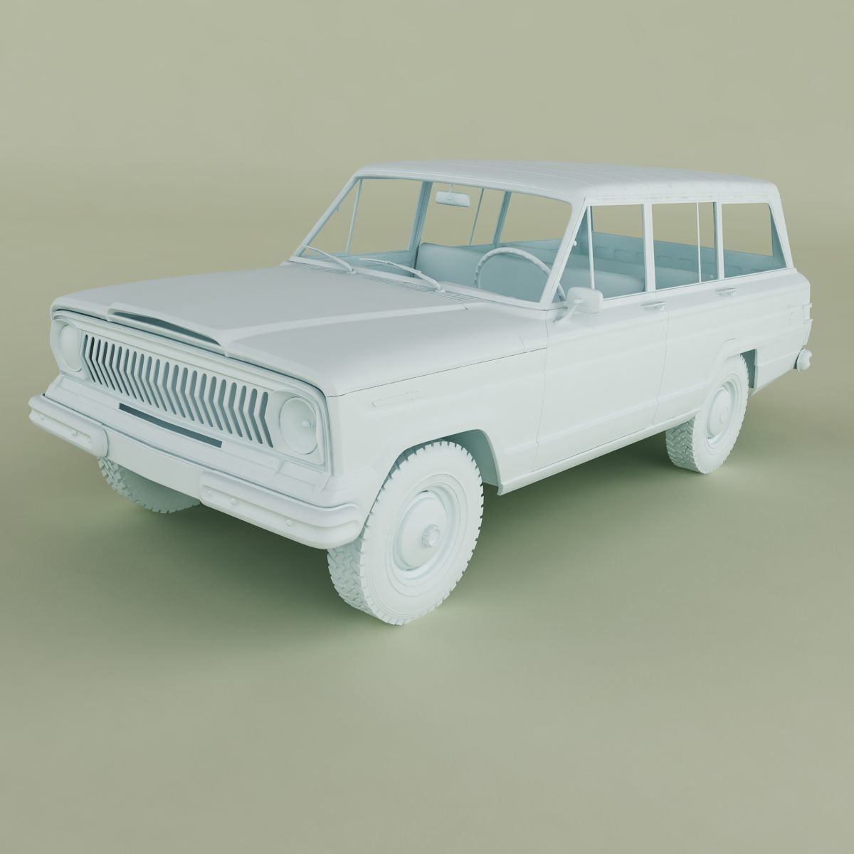 Jeep Wagoneer 1966 3D model_11
