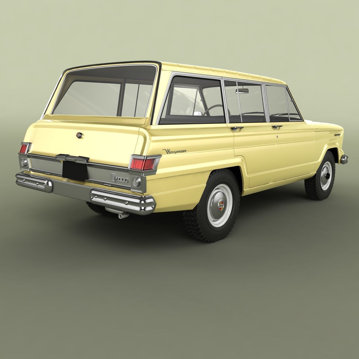 Jeep Wagoneer 1966 3D model_2