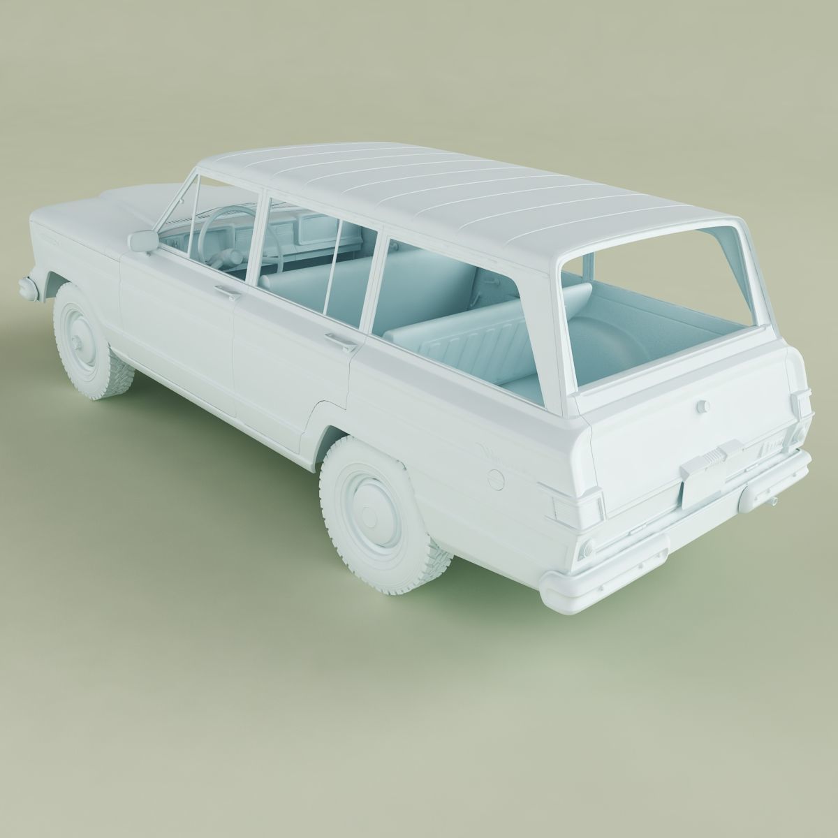 Jeep Wagoneer 1966 3D model_13