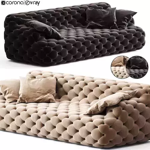 Meridiani Norton Capitonne Sofas 3D model