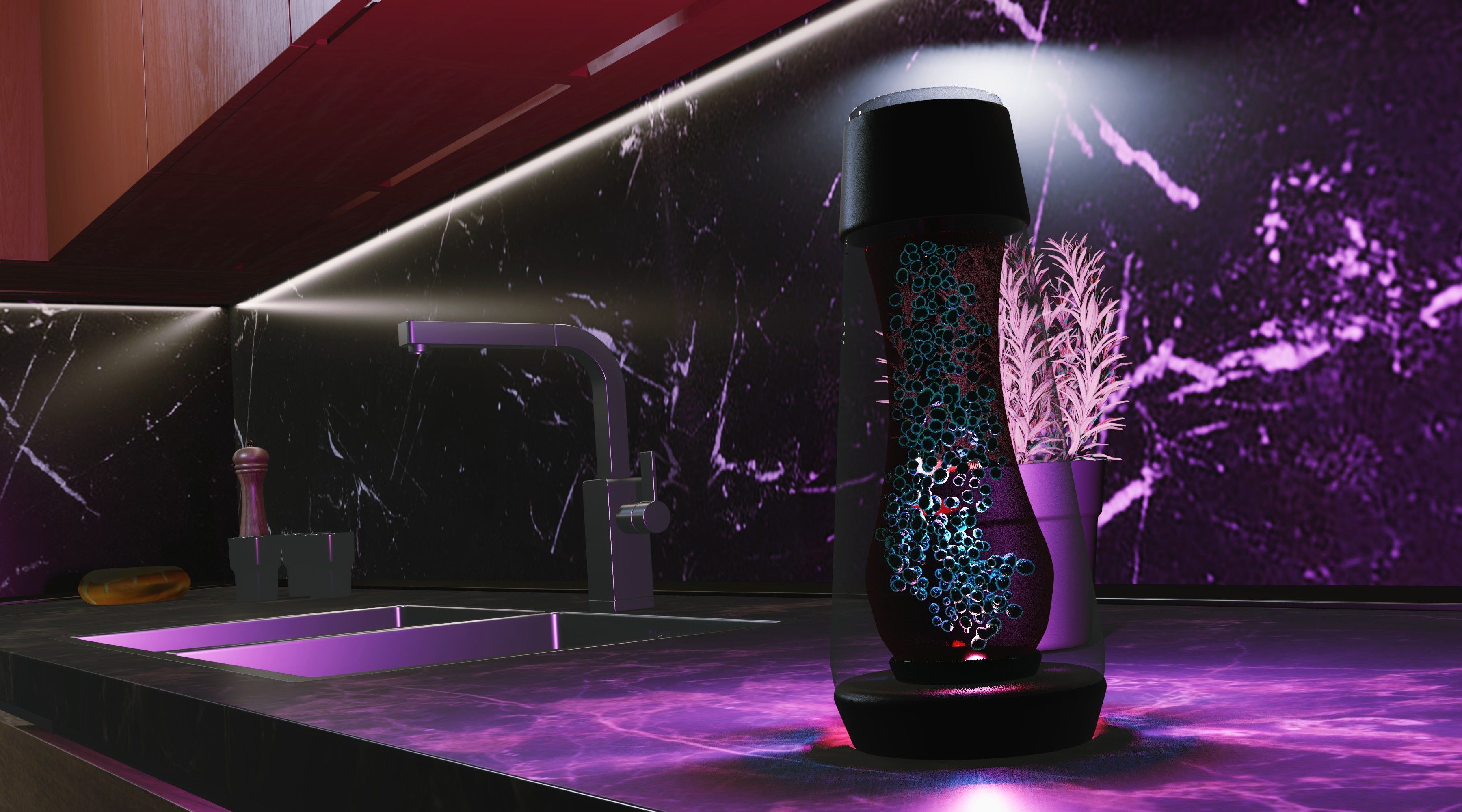 Lava Lamp modern Low-poly 3D model_5