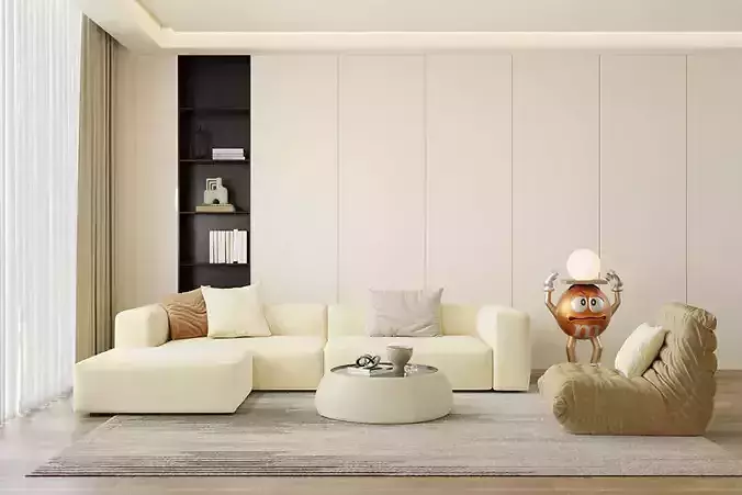 Modern residential indoor 3D model