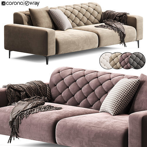 Pianca Boston Capitonne Sofa 3D model
