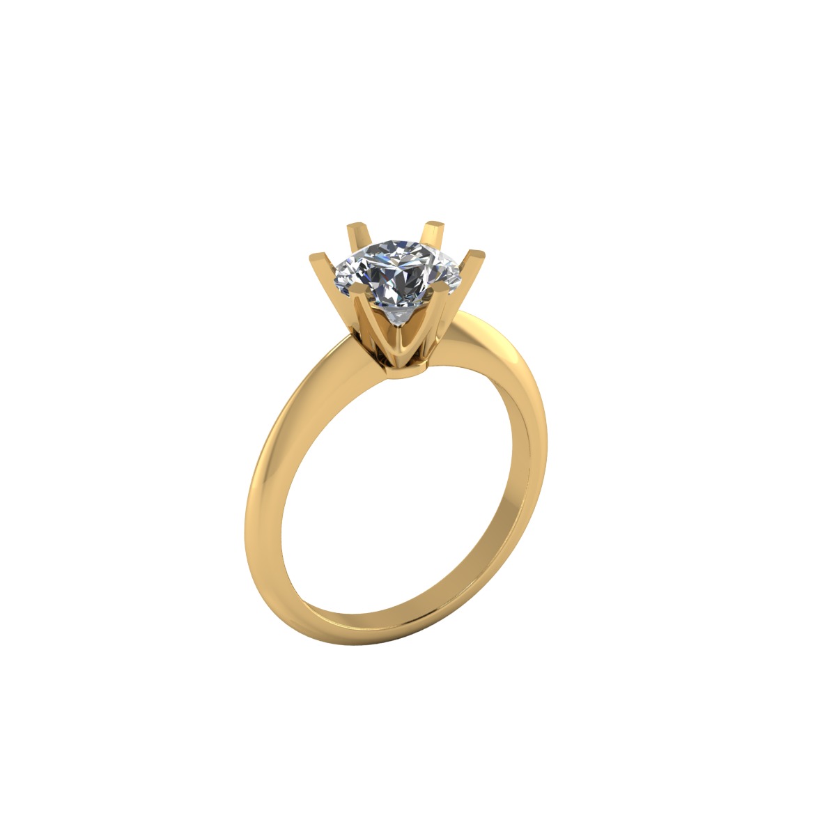Round shape engagement ring 3D print model_14