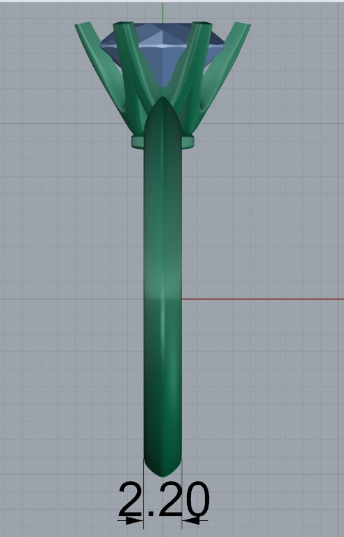 Round shape engagement ring 3D print model_10