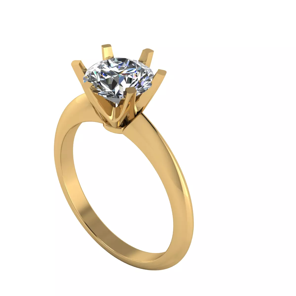Round shape engagement ring 3D print model_0