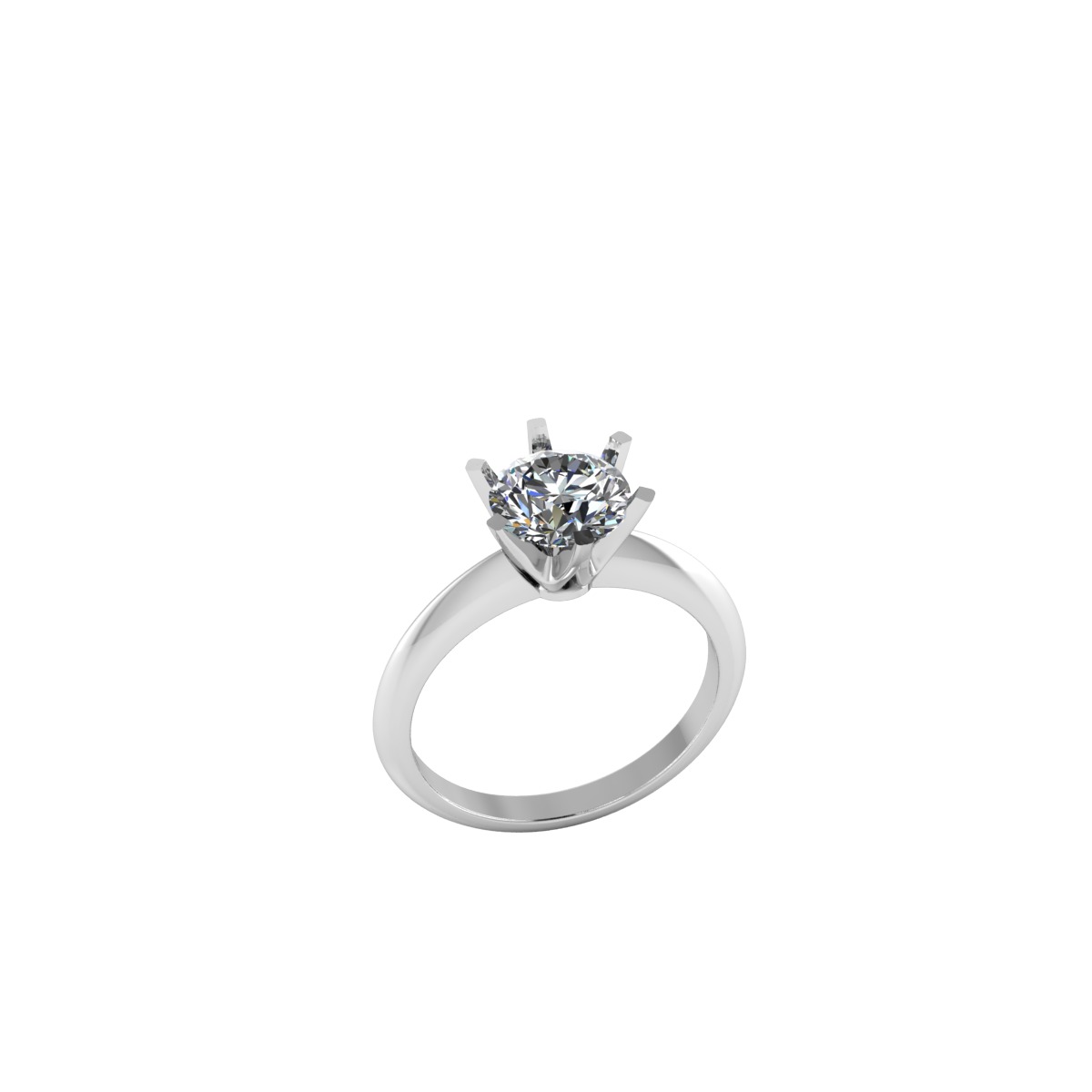 Round shape engagement ring 3D print model_4