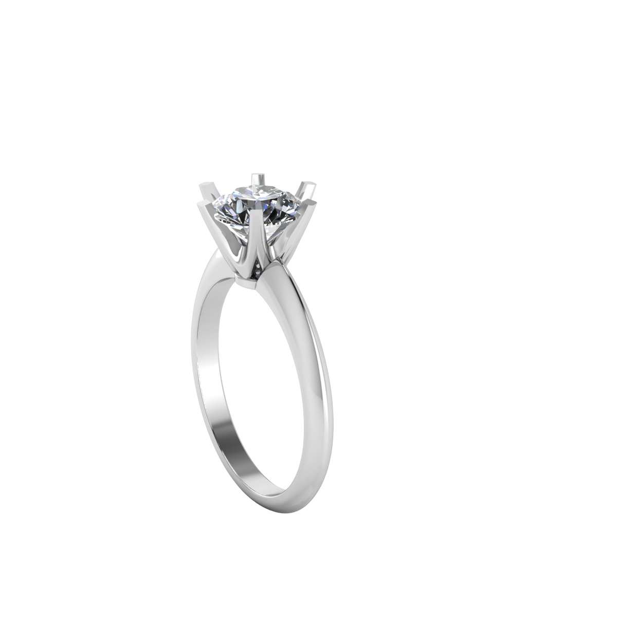 Round shape engagement ring 3D print model_5