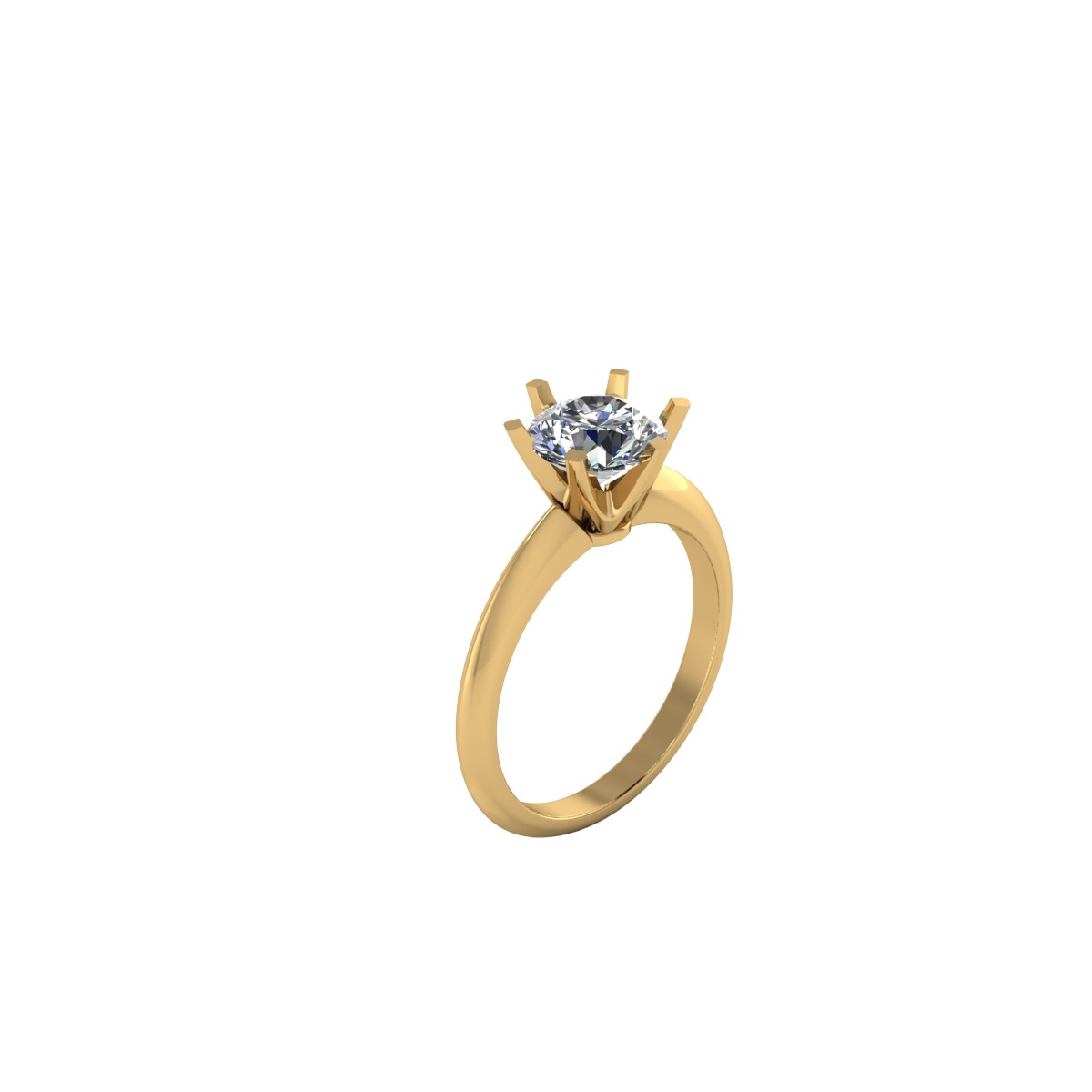 Round shape engagement ring 3D print model_3