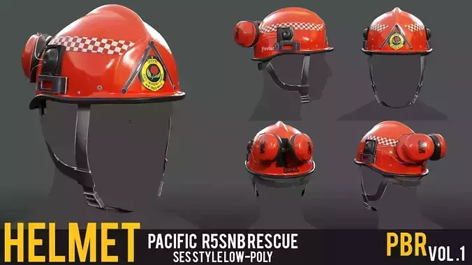 NSW State Emergency Services Pacific 3M Helmet  PBR Textures