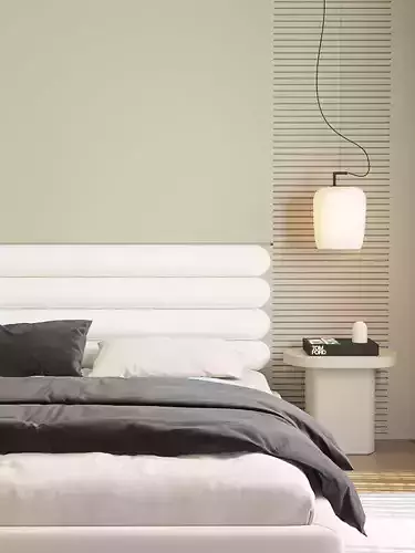 Comfortable bedroom interior scene 