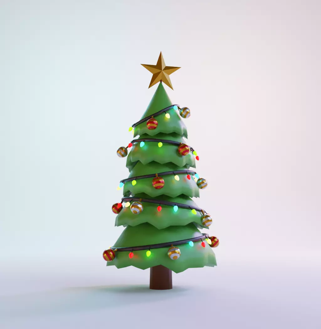 Christmas tree Free low-poly 3D model