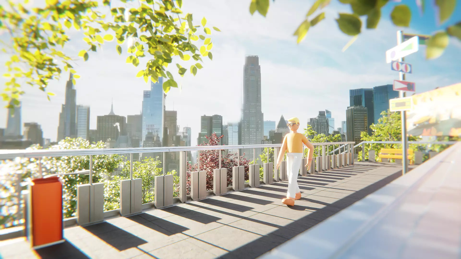 pedestrian bridge 3D model