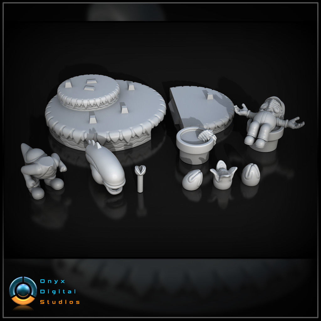 3D printable yoshi alien mashup - Mario alien mashup 3D print 3D print model_4