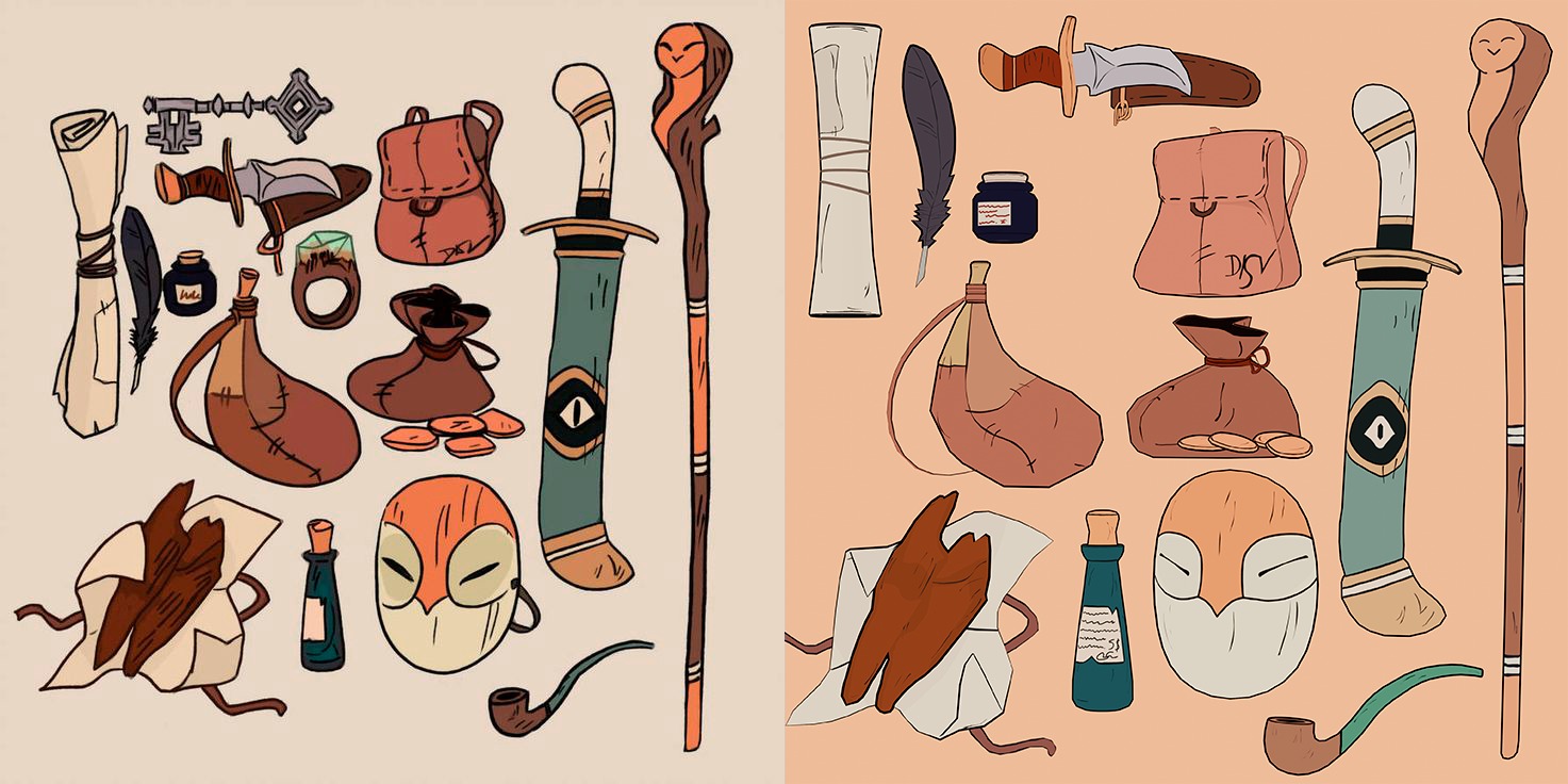 Stylized Drawn Pack 25 Inventory Check Low-poly 3D model_5