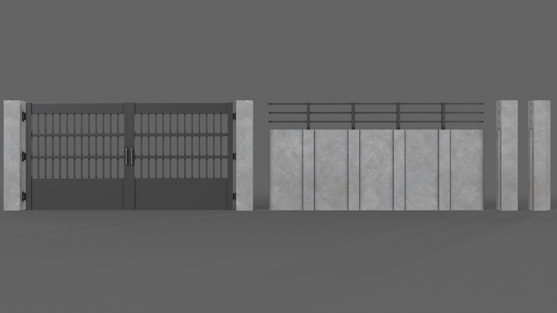 PBR Gate and Wall 3D Model Collection_80