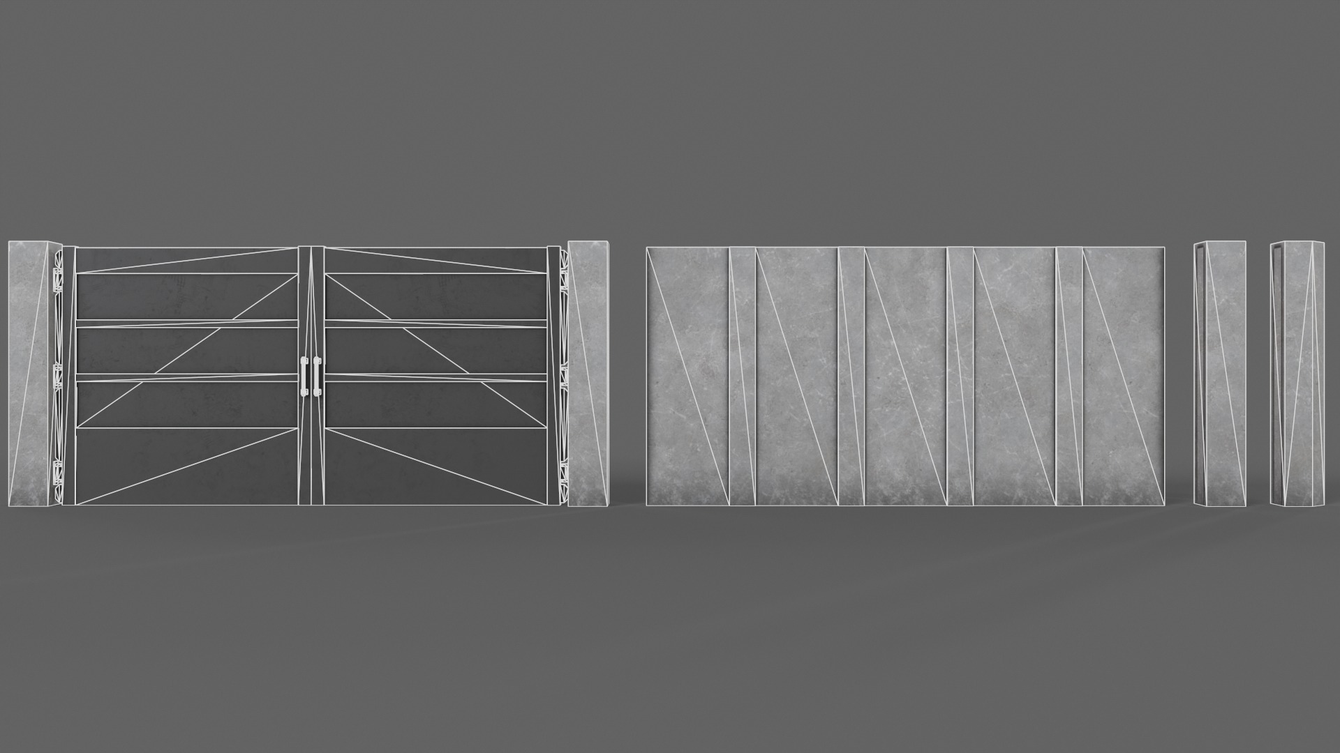 PBR Gate and Wall 3D Model Collection_73