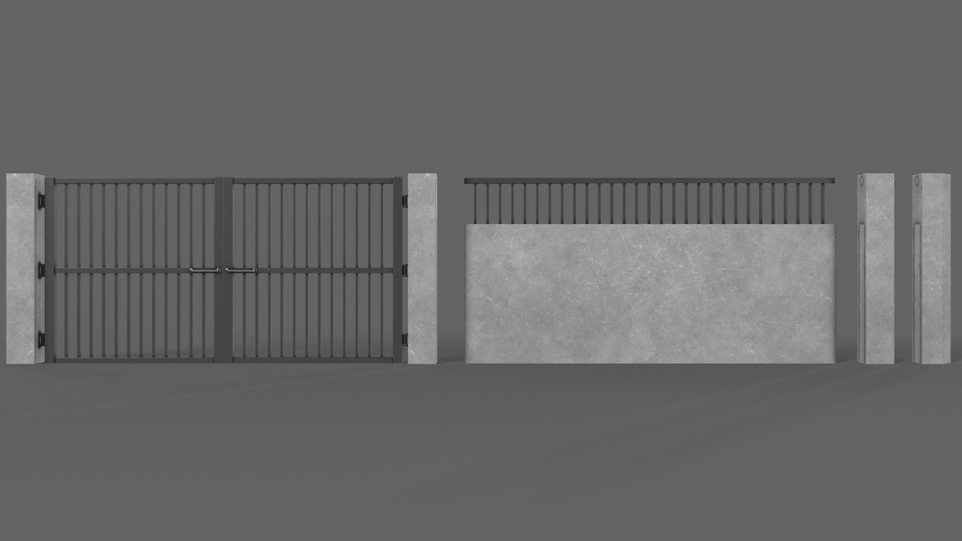 PBR Gate and Wall 3D Model Collection_83