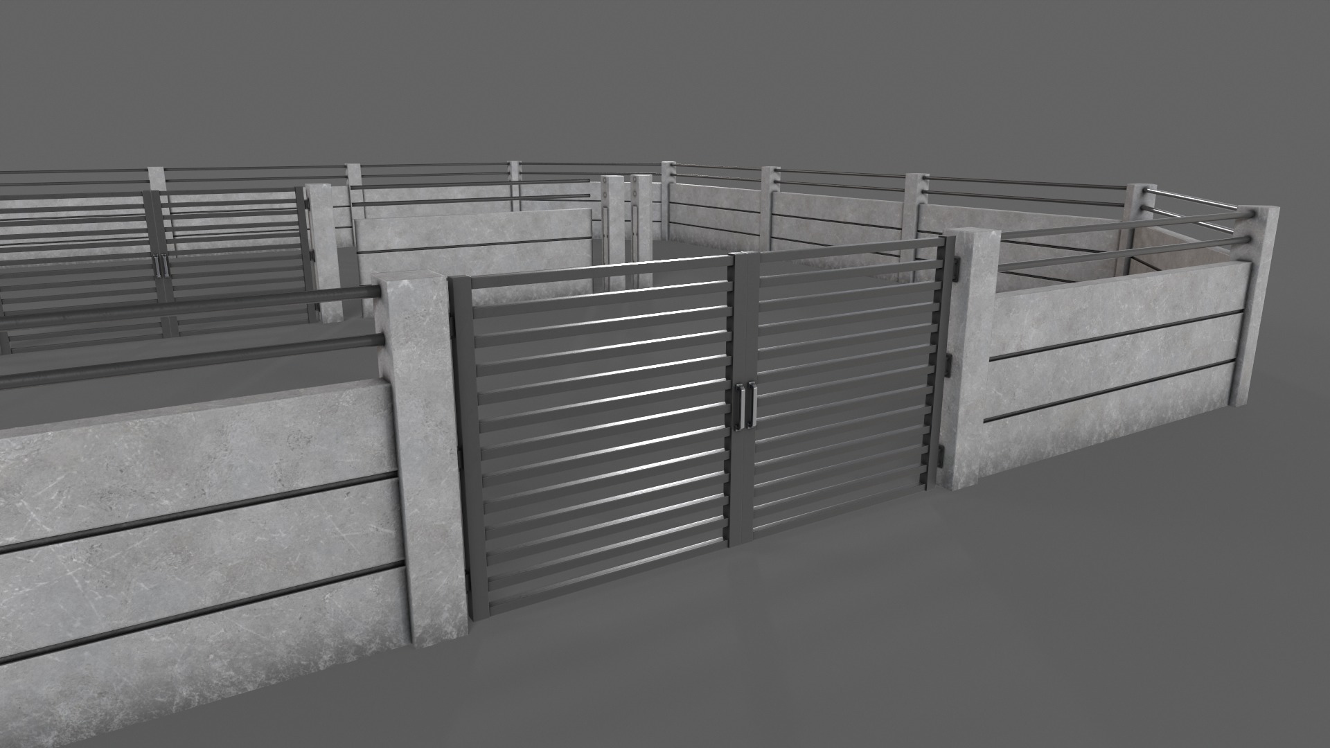 PBR Gate and Wall 3D Model Collection_60