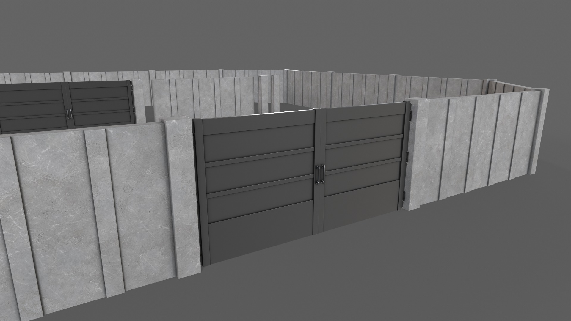 PBR Gate and Wall 3D Model Collection_53