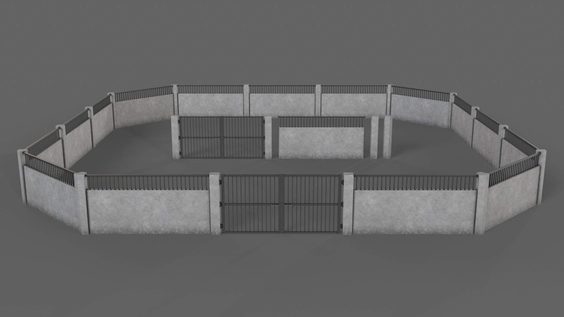 PBR Gate and Wall 3D Model Collection_30