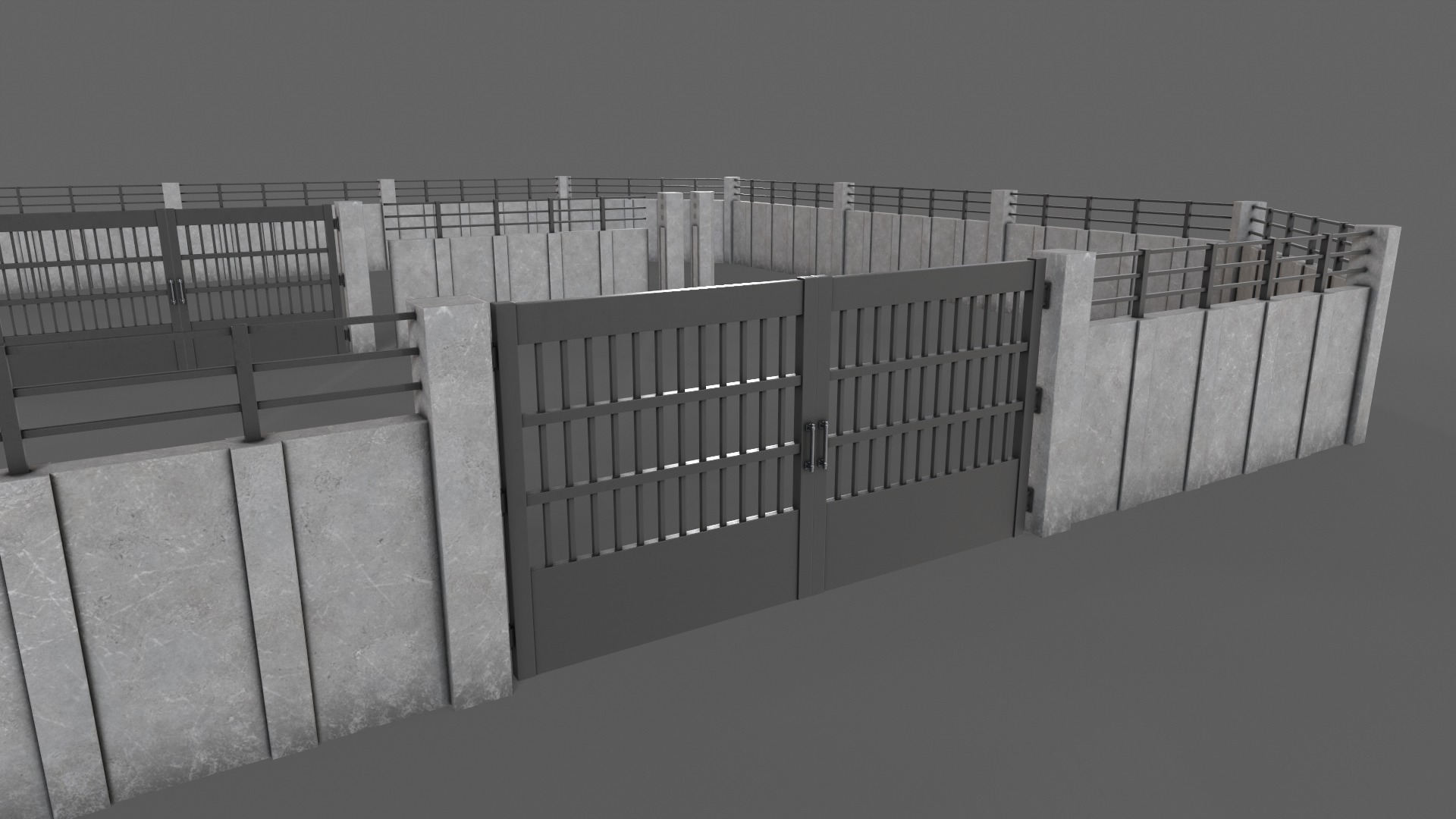 PBR Gate and Wall 3D Model Collection_63