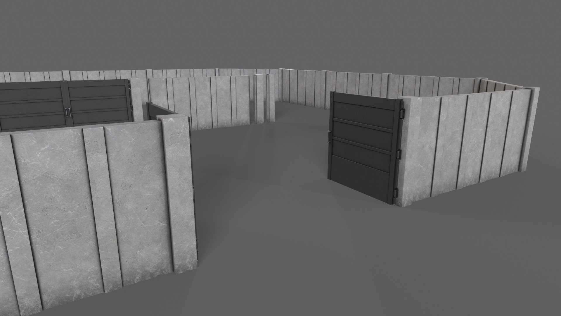 PBR Gate and Wall 3D Model Collection_55