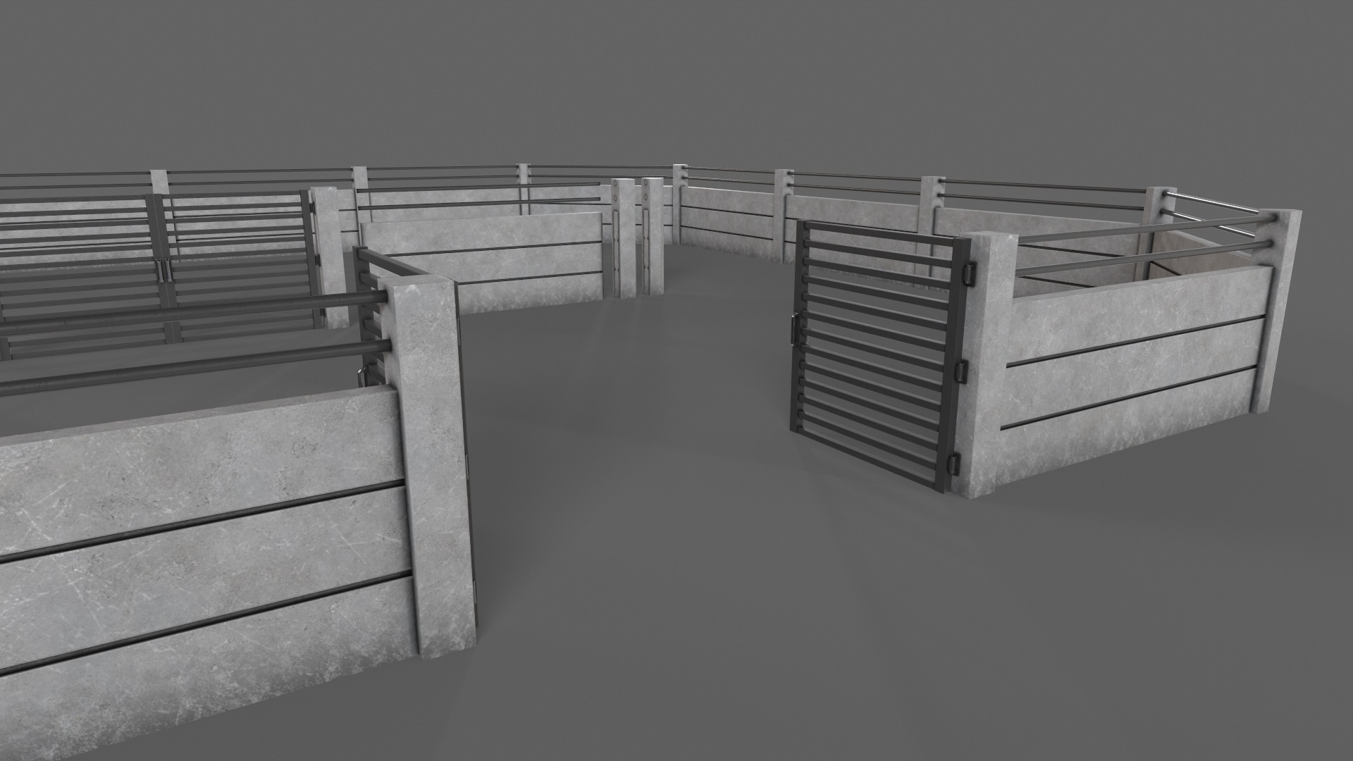 PBR Gate and Wall 3D Model Collection_61