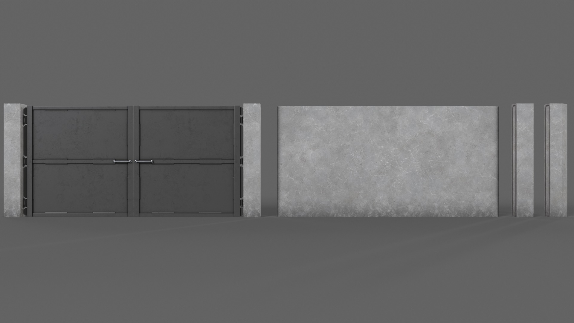 PBR Gate and Wall 3D Model Collection_75