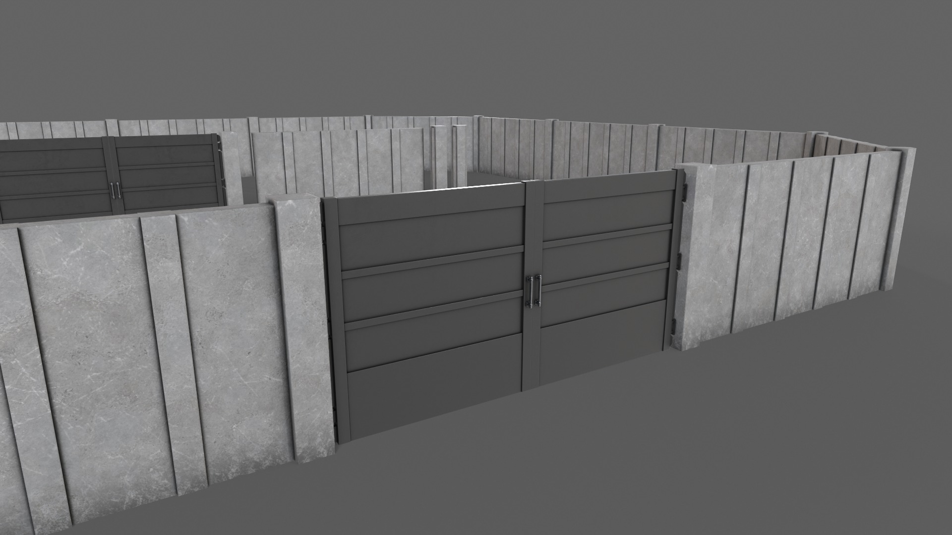 PBR Gate and Wall 3D Model Collection_54