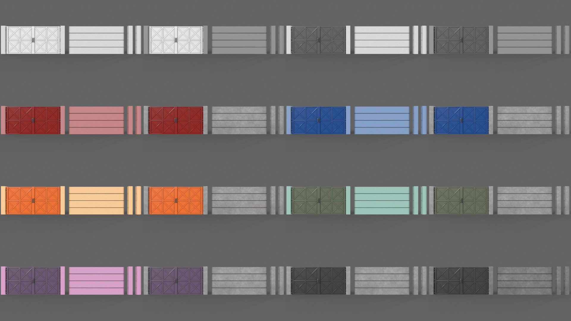 PBR Gate and Wall 3D Model Collection_8