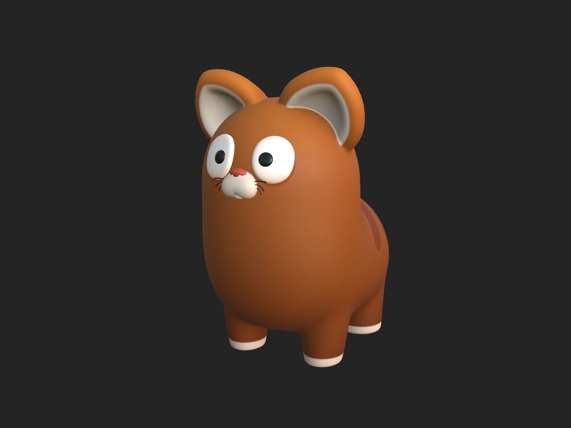 Cat Character 002 3D model_10