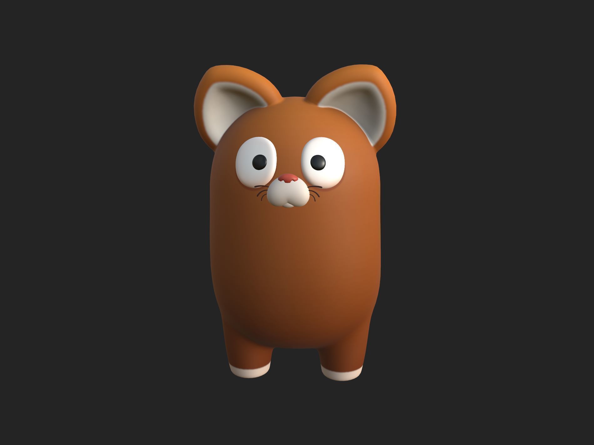 Cat Character 002 3D model_11