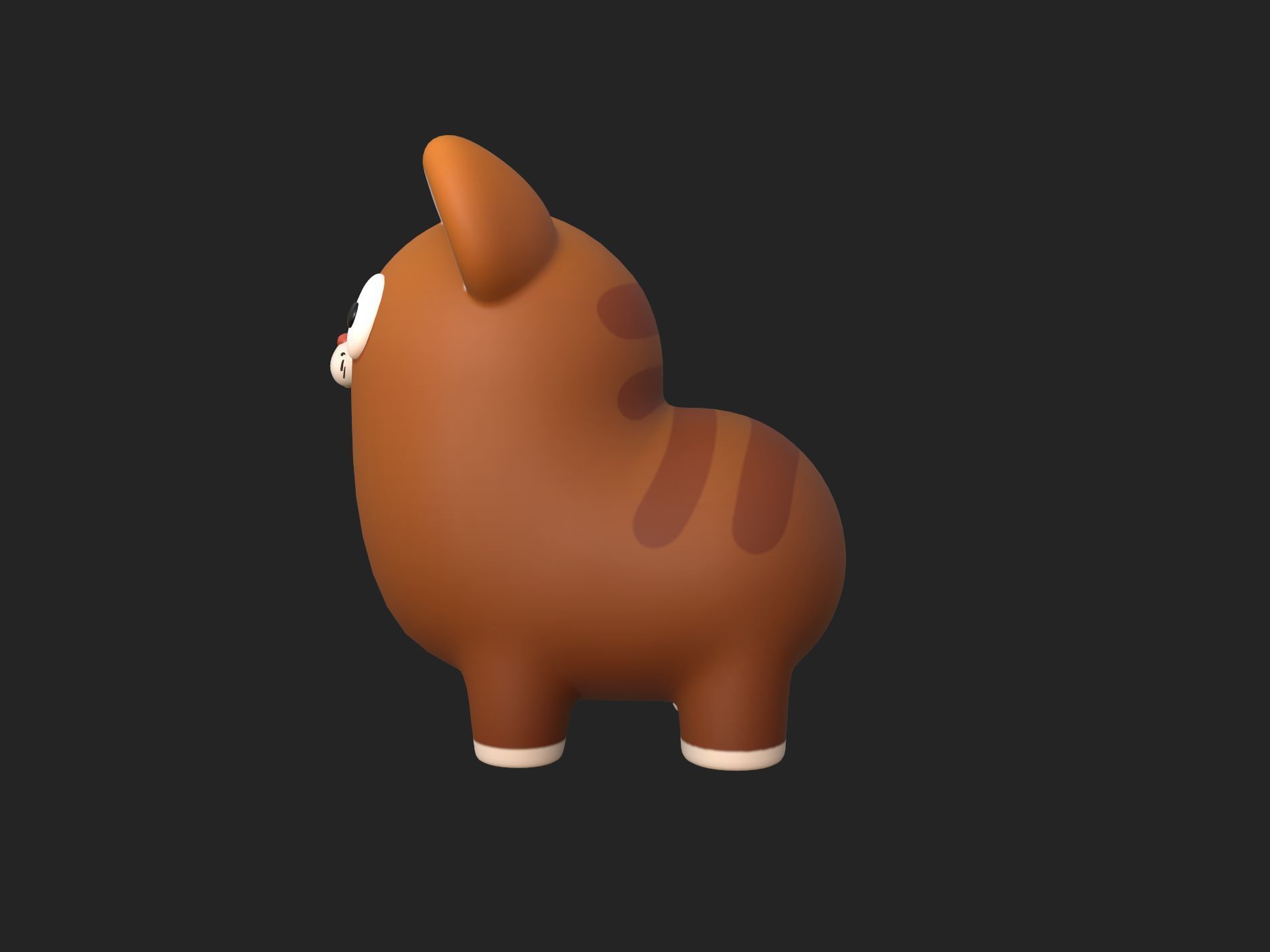 Cat Character 002 3D model_15