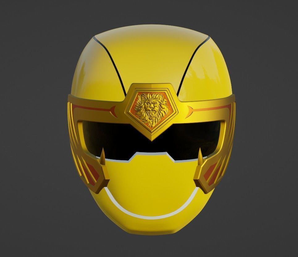Power Rangers Ninja Storm Yellow Ranger Helmet 3D print model_4