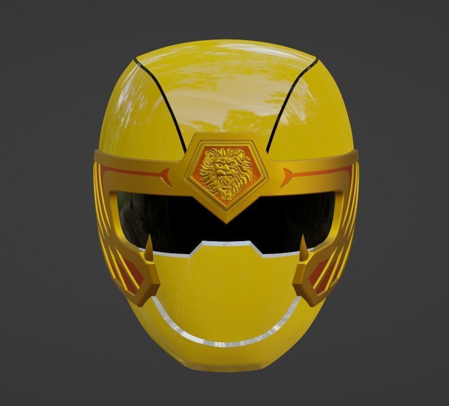 Power Rangers Ninja Storm Yellow Ranger Helmet 3D print model_2