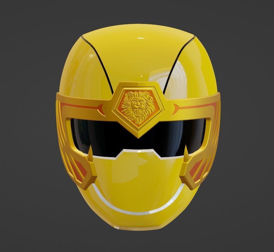 Power Rangers Ninja Storm Yellow Ranger Helmet 3D print model_3