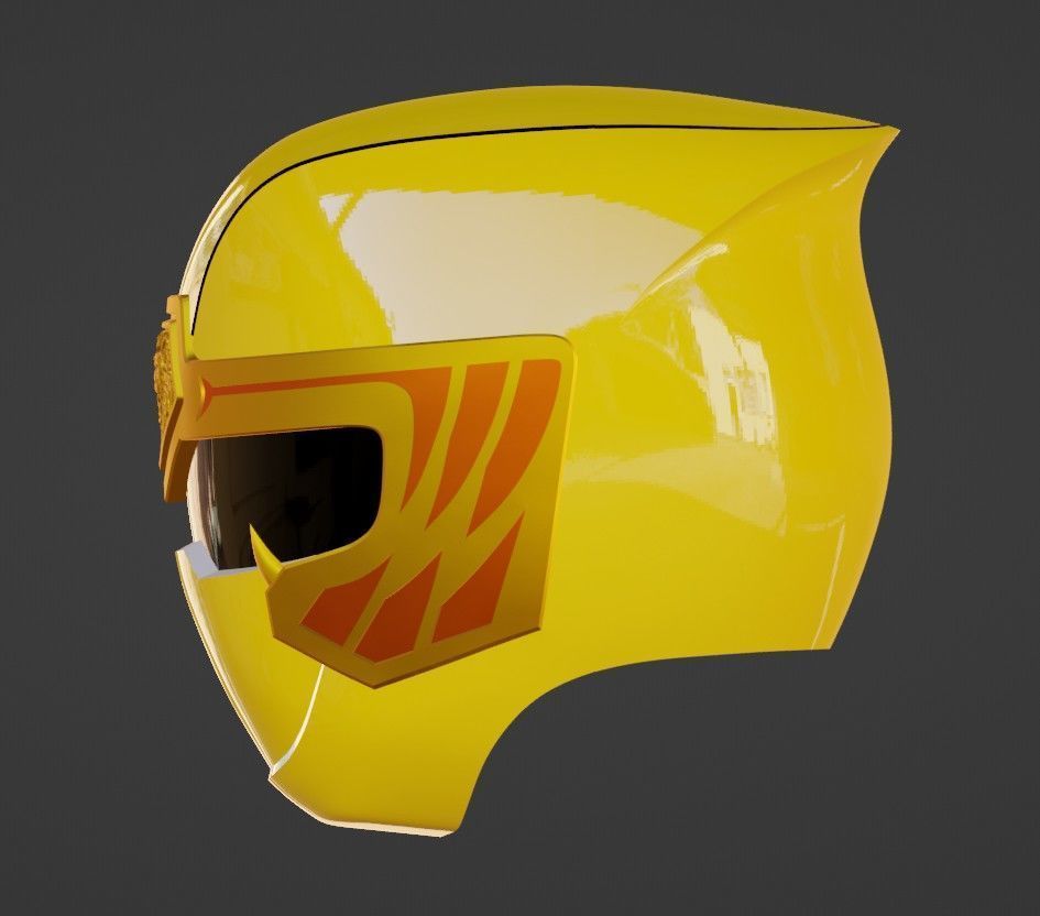 Power Rangers Ninja Storm Yellow Ranger Helmet 3D print model_6