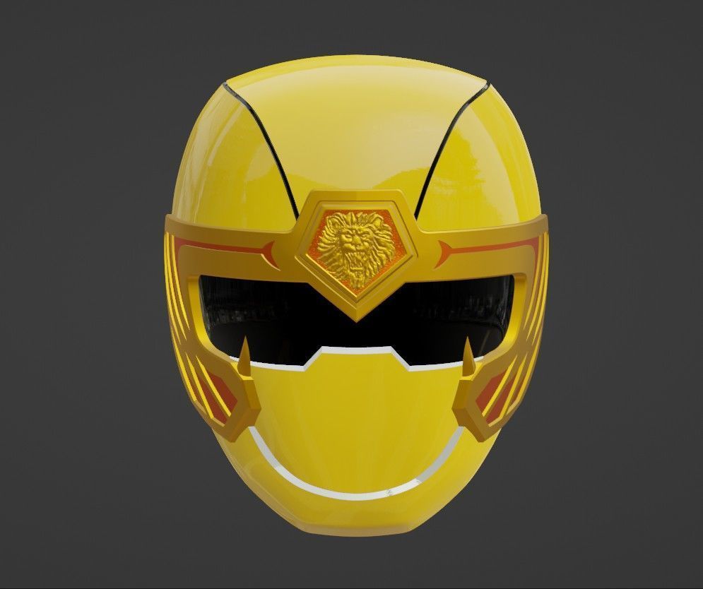 Power Rangers Ninja Storm Yellow Ranger Helmet 3D print model_1