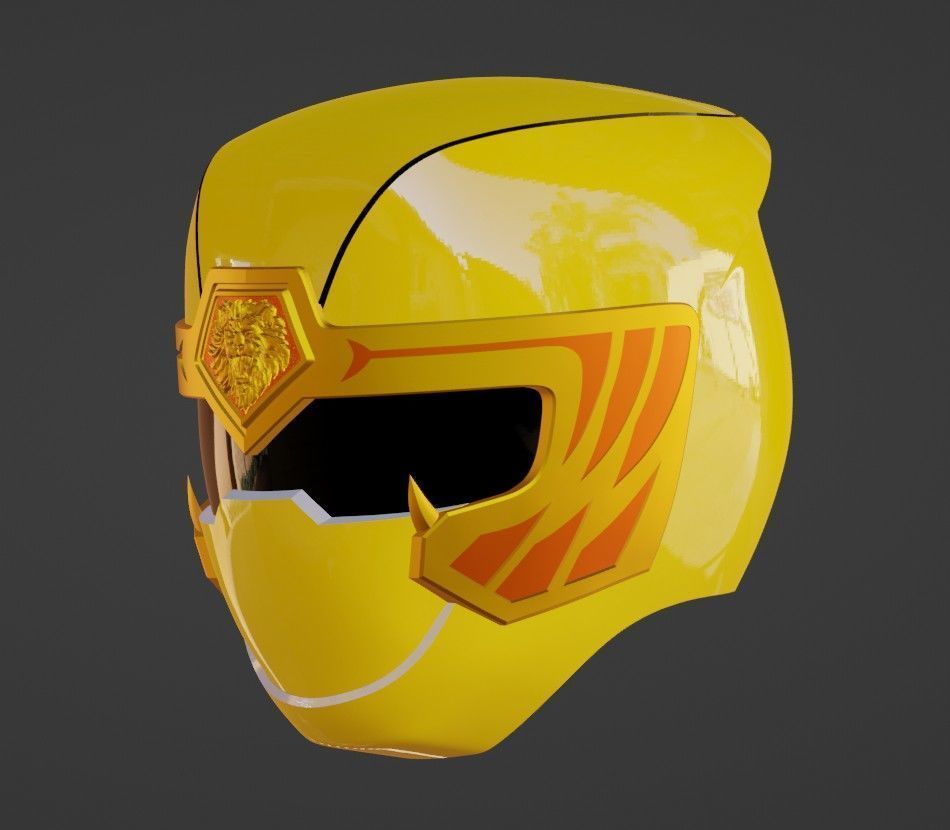 Power Rangers Ninja Storm Yellow Ranger Helmet 3D print model_5