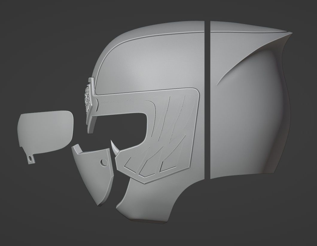 Power Rangers Ninja Storm Yellow Ranger Helmet 3D print model_12