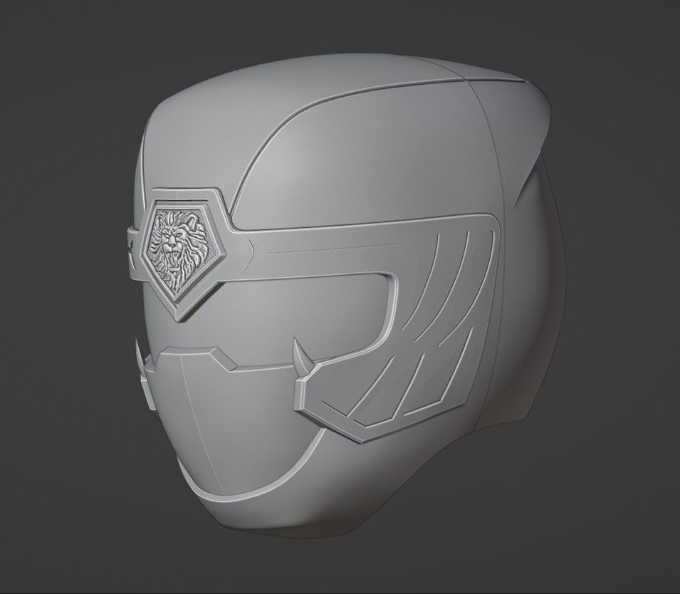Power Rangers Ninja Storm Yellow Ranger Helmet 3D print model_10
