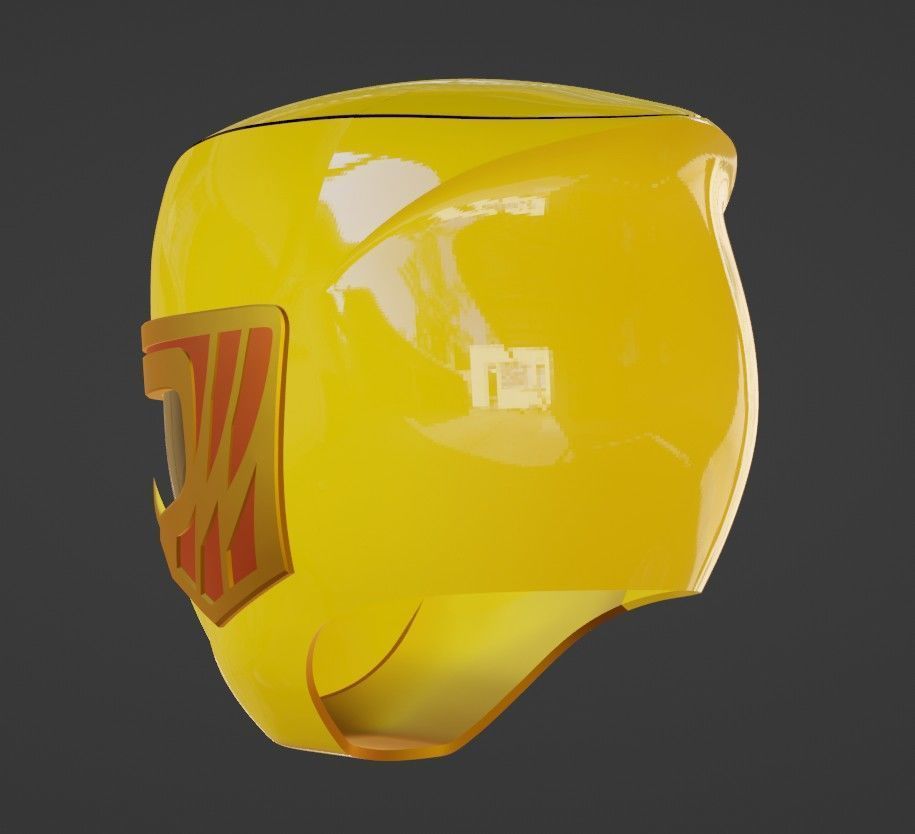 Power Rangers Ninja Storm Yellow Ranger Helmet 3D print model_7