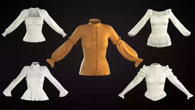 5 BLOUSE FEMALE  Includes 1 Free Item 