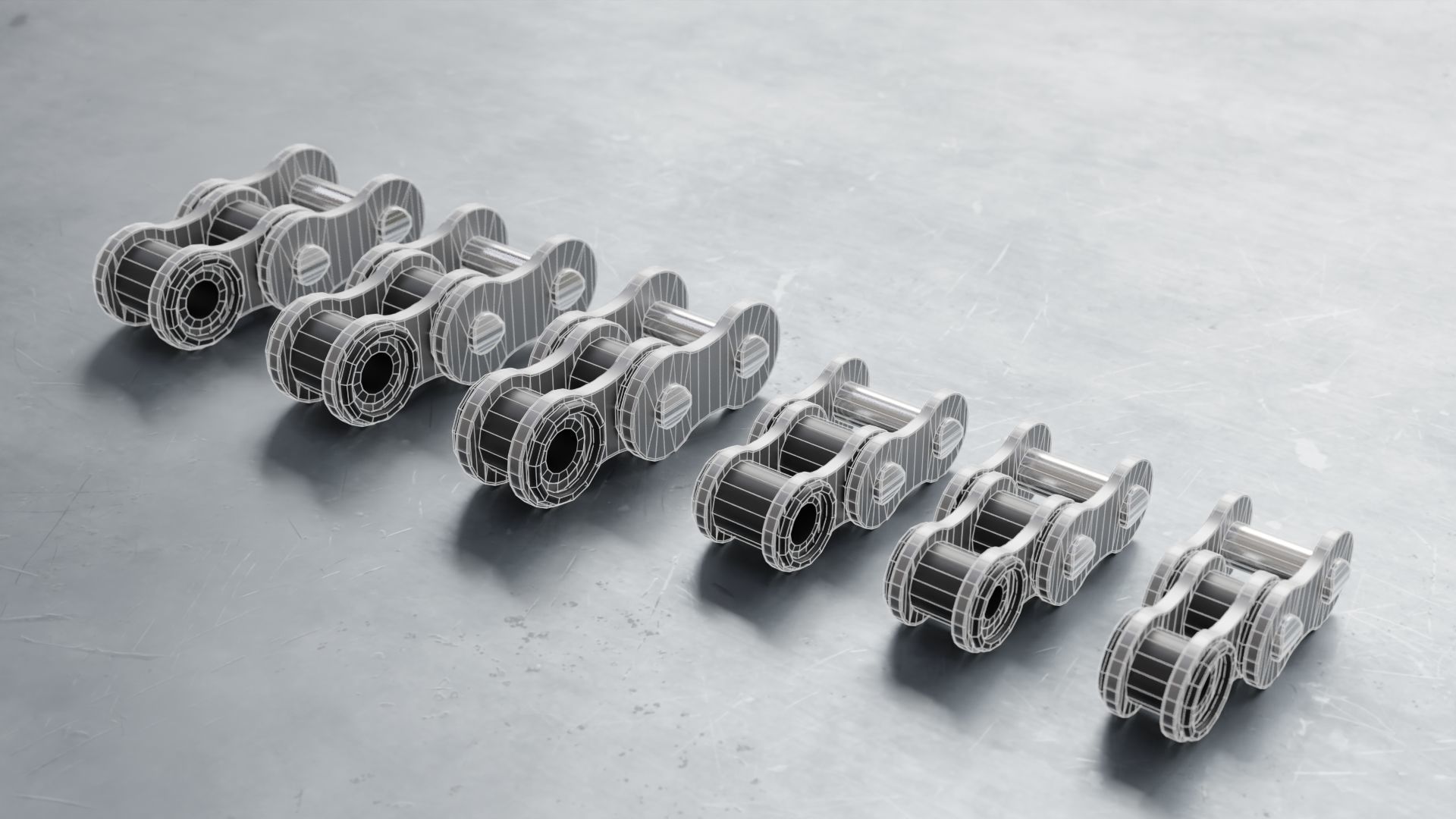 Motorcycle Chain 3D model_2