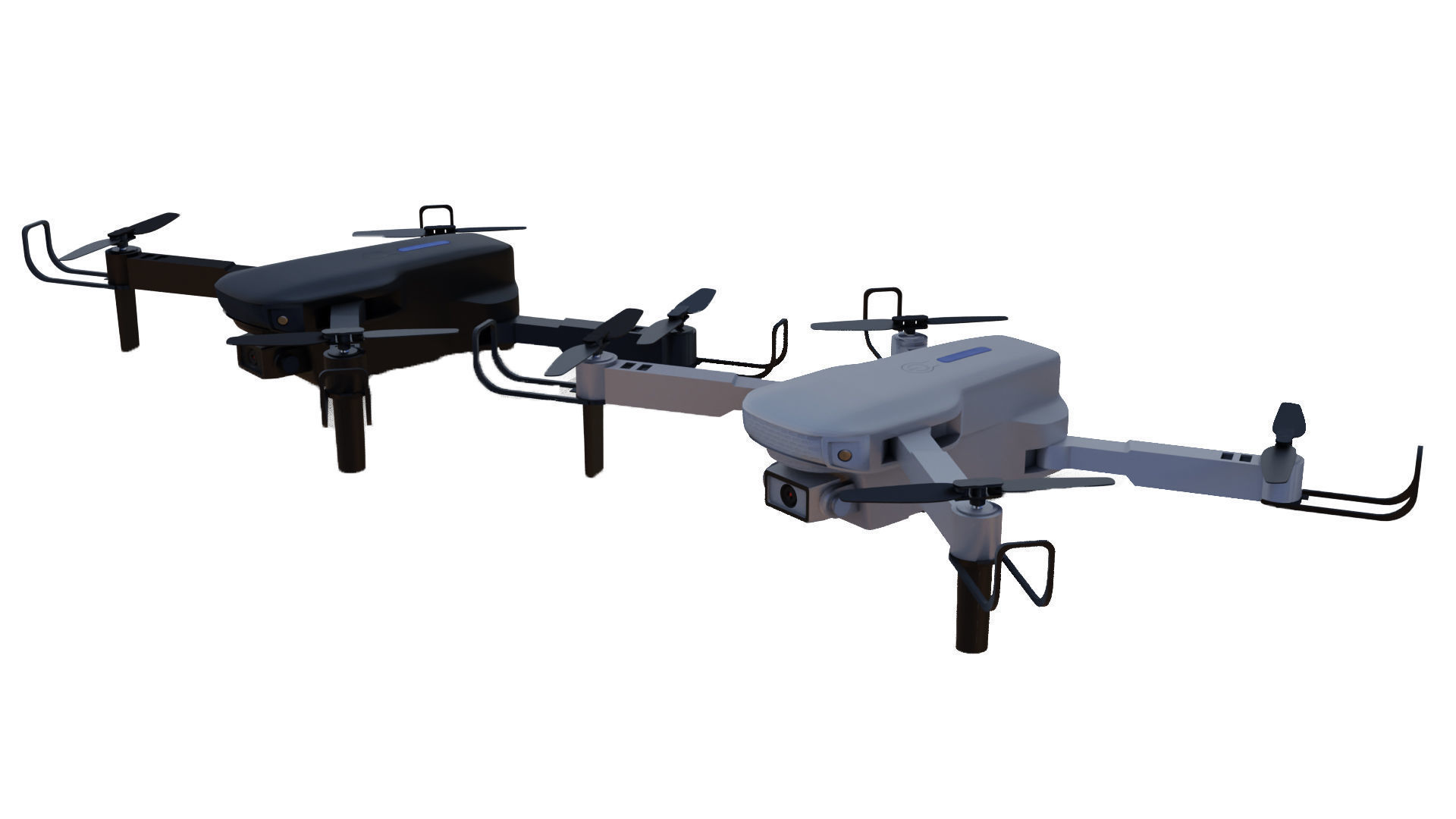 Quadcopter Drone Camera Low-poly 3D model_5