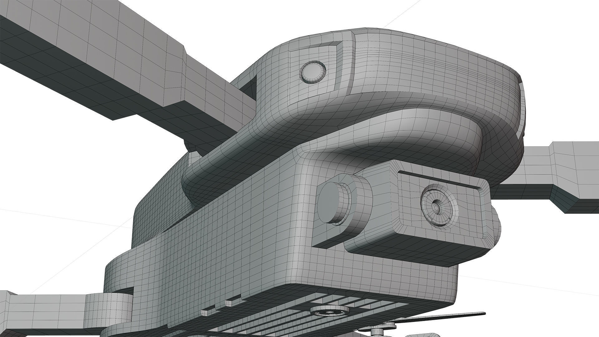 Quadcopter Drone Camera Low-poly 3D model_10