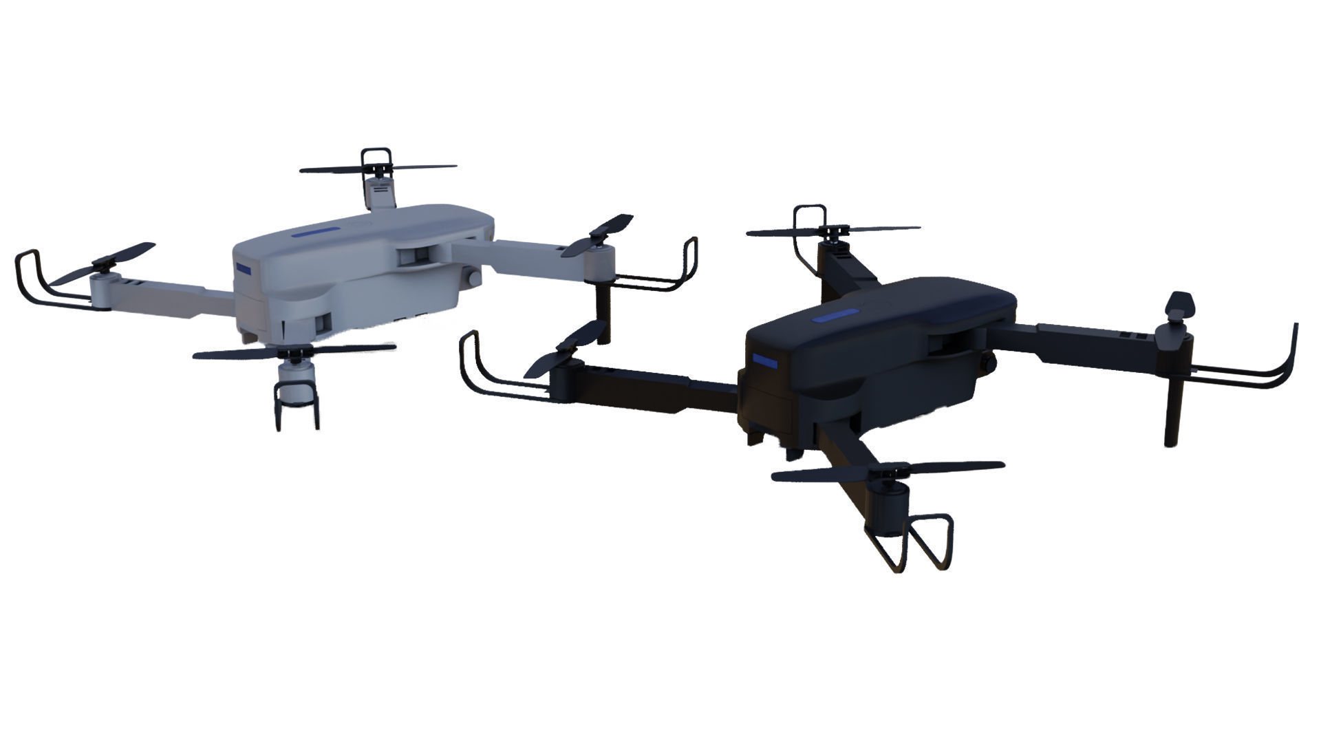Quadcopter Drone Camera Low-poly 3D model_6