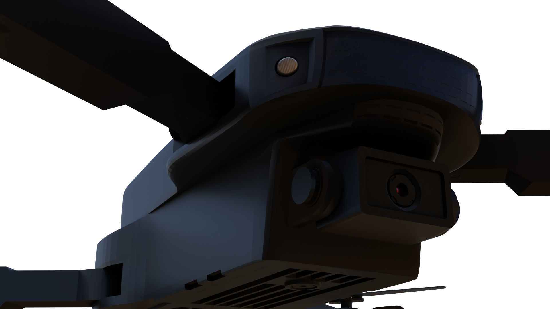 Quadcopter Drone Camera Low-poly 3D model_4
