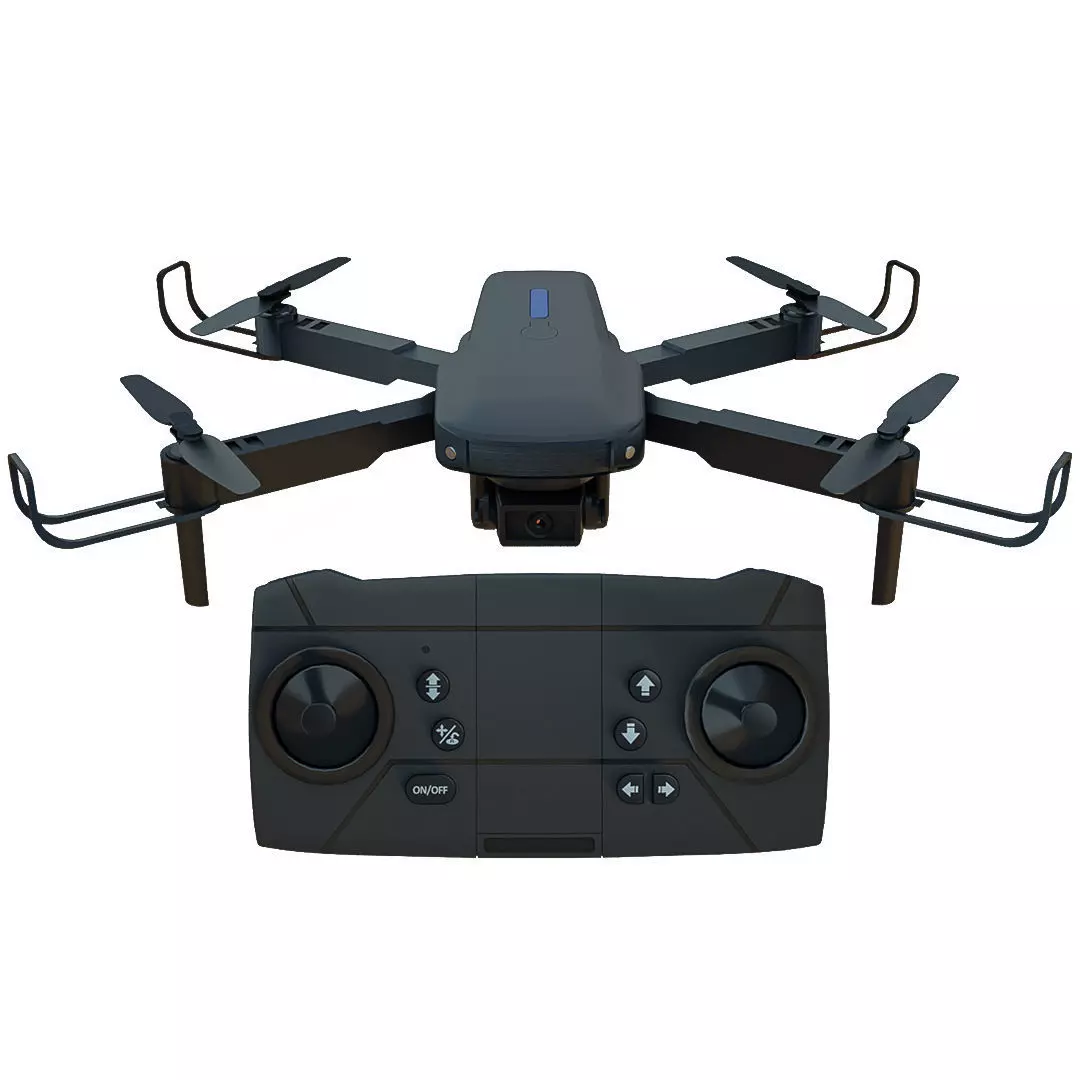 Quadcopter Drone Camera Low-poly 3D model_0